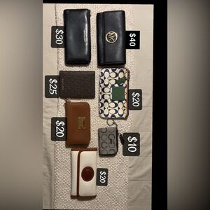 Coach Key & Card Holders - Black, Brown, Green, White